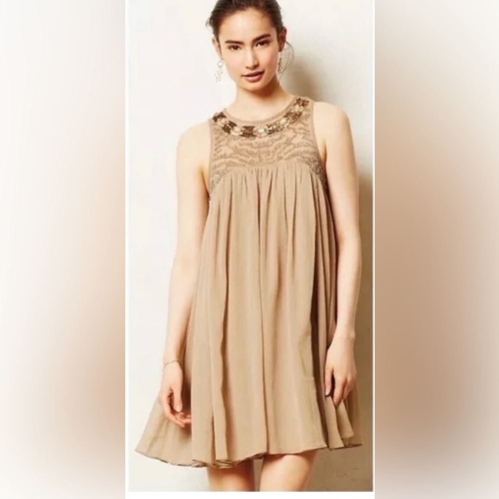 Moulinette Soeurs Babydoll Dress with Bejeweled Design Size 0